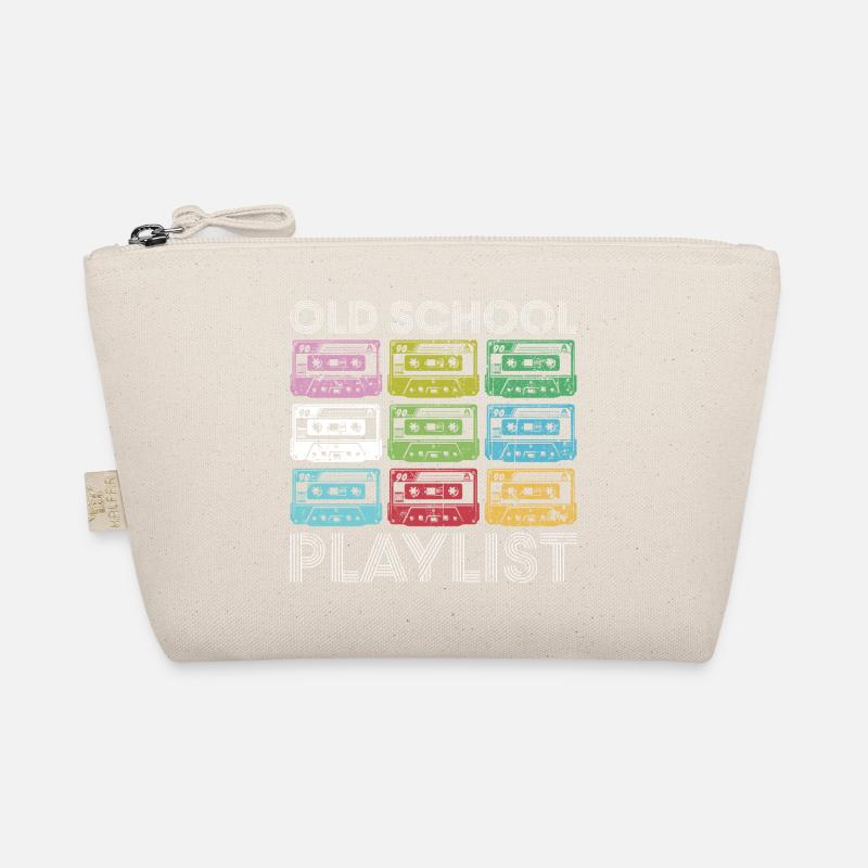 Rainbow Cassette Grid Print Organic Pouch