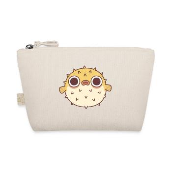 Cute Grumpy Puffer Fish - Organic Pouch - nature - Front