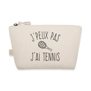 Je peux pas j'ai tennis  - Trousse biologique - nature - Devant