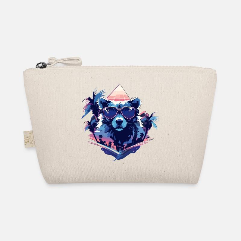 Future Bear with sunglasses Organic Pouch