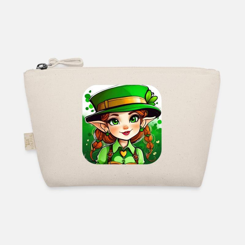 Saint Patricks Day Irish Kobold Leprechaun Mädchen Bio-Täschchen