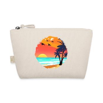 Sommer Sonnenuntergang Strand Aquarell - Bio-Täschchen - Natur - Vorne