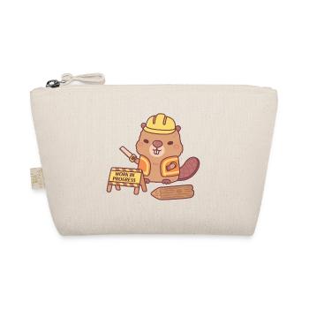 Cute Beaver Construction Cartoon Work In Progress - Trousse biologique - nature - Devant