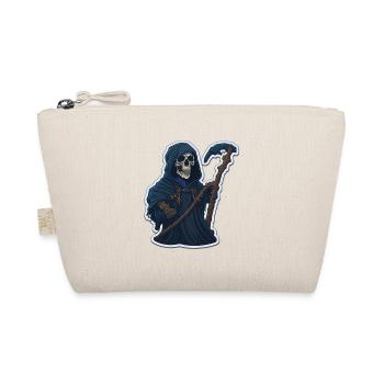 Sensenmann-Totenkopf-Halloween - Bio-Täschchen - Natur - Vorne