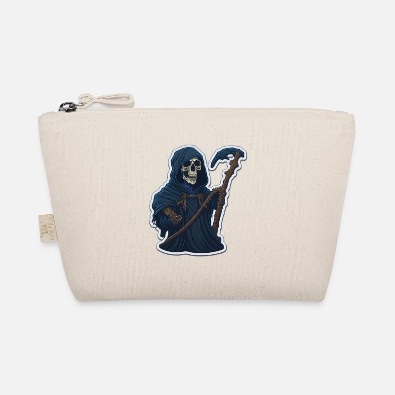 Grim Reaper Skull Halloween Organic Pouch