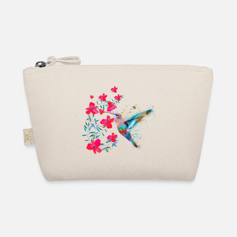 kolibri, graffiti ,malerei, aquarell,vogel,blumen Bio-Täschchen