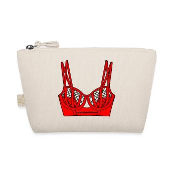 Bra red lingerie logo - Organic Pouch - nature - Front