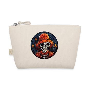 Halloween Totenkopf - Bio-Täschchen - Natur - Vorne