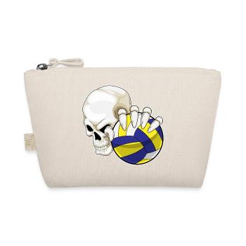Totenkopf Volleyballspieler Volleyball - Bio-Täschchen - Natur - Vorne