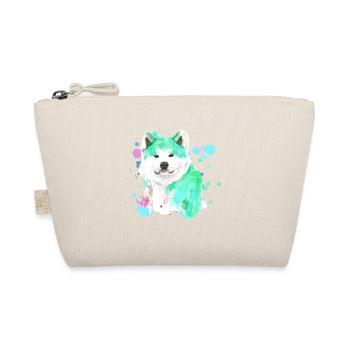 husky, dog, painting, watercolor, blue - Organic Pouch - nature - Front
