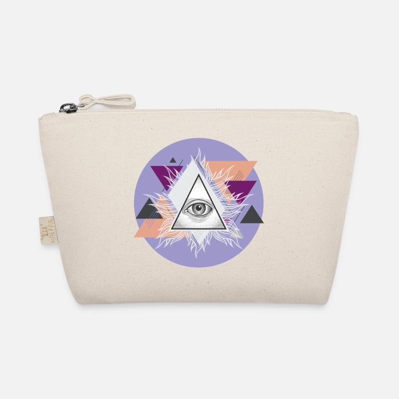 Geometric Triangular Eye with Auras Organic Pouch