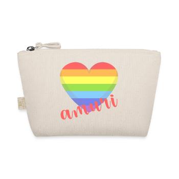 t-shirt amuri gay lgbt heart love love Liebe amor - Organic Pouch - nature - Front