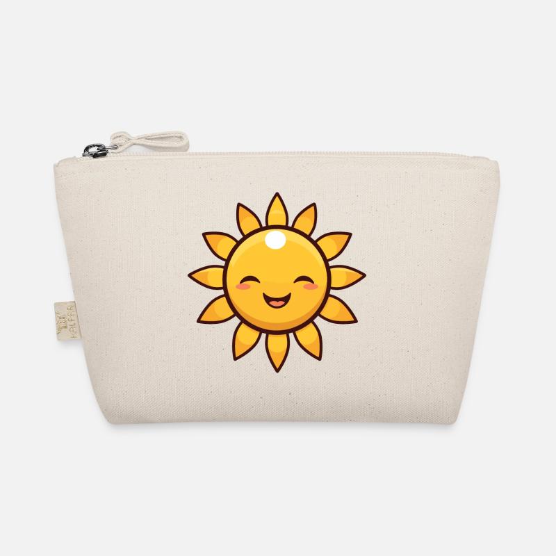 Lachende Sonne Sommer Spass Geschenk - Bio-Täschchen - Natur