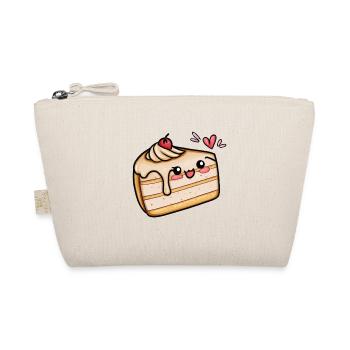 Liebevolles Stück Kuchen - Bio-Täschchen - Natur - Vorne