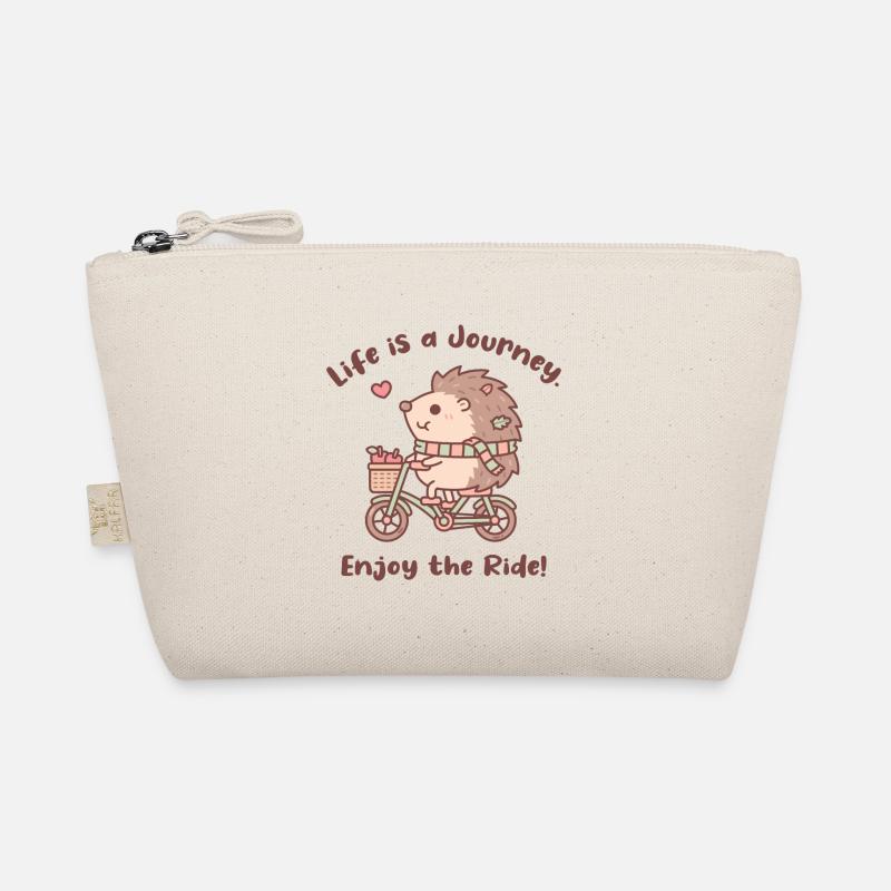 Cute Hedgehog Life Is A Journey Enjoy The Ride Organic Pouch