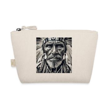 vieil homme avec coiffe de plumes - Trousse biologique - nature - Devant
