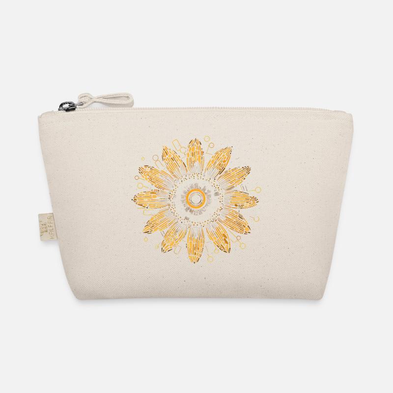 Boho Sonnenblumen Mandala Muster Bio-Täschchen