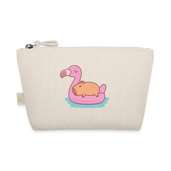 Mignon Capybara se détendre et se détendre sur Flamingo Po - Trousse biologique - nature - Devant