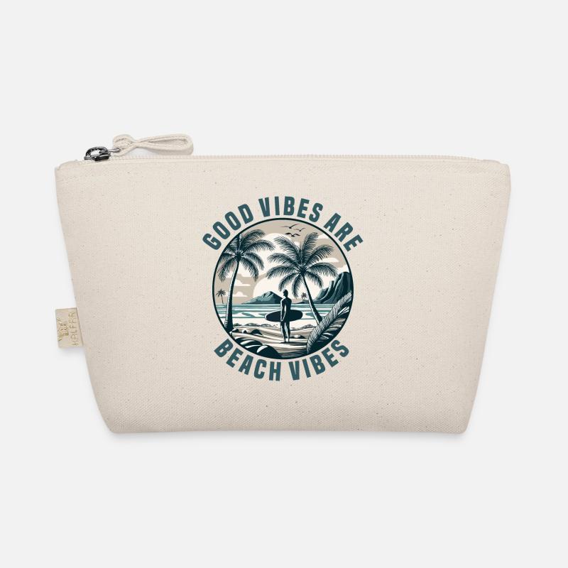 Surf, Surfeur, Été, Palmiers, Plage, Soleil, Vacances Trousse biologique