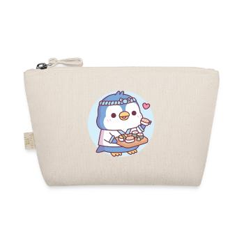Cute Blue Penguin Sushi Chef - Organic Pouch - nature - Front