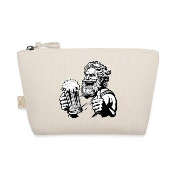 Zeus mit Bier - Bio-Täschchen - Natur - Vorne