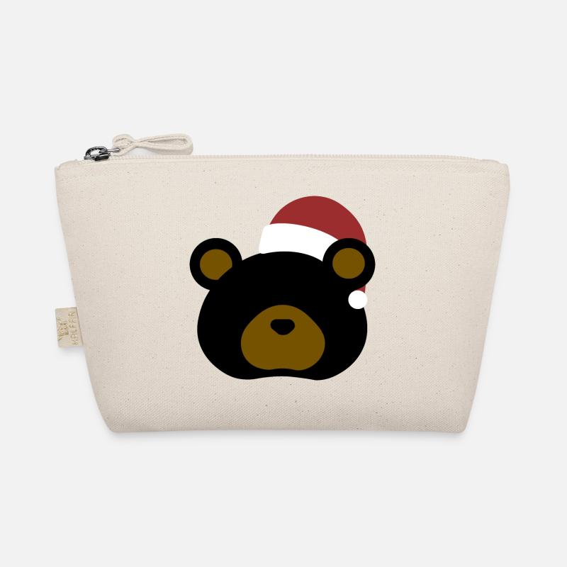 Black bear- Christmas edition - Bio-Täschchen - Natur