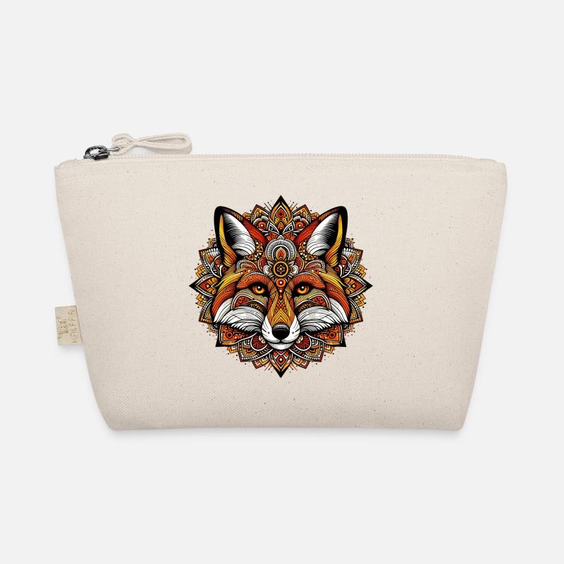 Renard décoré de Mandalas Trousse biologique