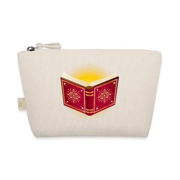 radiant open red book for Santa Claus - Organic Pouch - nature - Front
