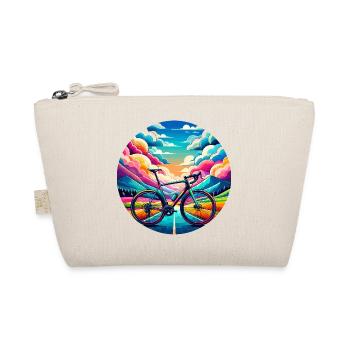 Road bike in fairytale colours - Organic Pouch - nature - Front