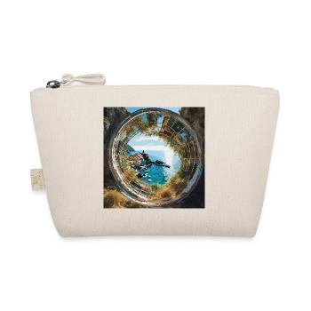 Portofino, Paysage, Cercle, Bague, Or, Aquarelle - Trousse biologique - nature - Devant