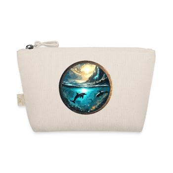 Dolphin,Gold,Water,Sea,Circle,Epic,Reflection - Organic Pouch - nature - Front
