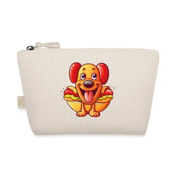 Hot Dog Dog Sausage Fast Food Yummy Funny Humor - Organic Pouch - nature - Front