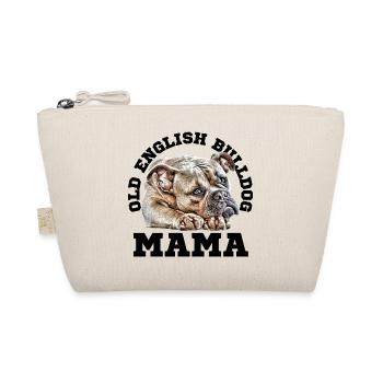 OLD ENGLISH BULLDOG MAMA Hund Hunde Bulldogge - Bio-Täschchen - Natur - Vorne