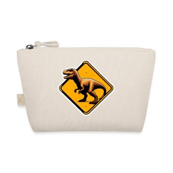 T-Rex Warnschild Illustration - Bio-Täschchen - Natur - Vorne