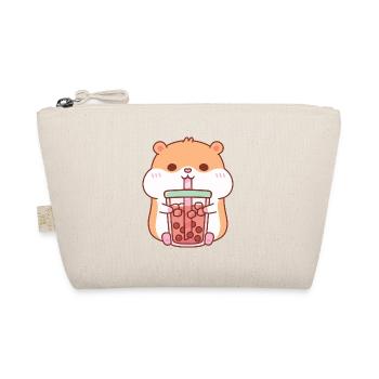 Hamster potelé mignon buvant du thé à bulles - Trousse biologique - nature - Devant