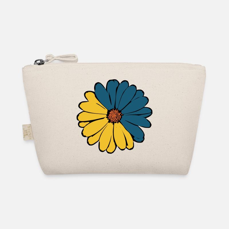 Fleur bleu foncé fleur fleur bleu-jaune Trousse biologique
