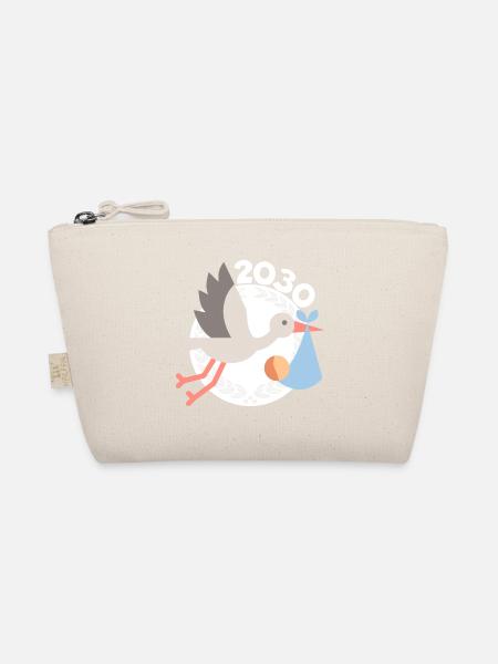 Cigogne avec bébé 2030 - Trousse biologique - nature - Devant