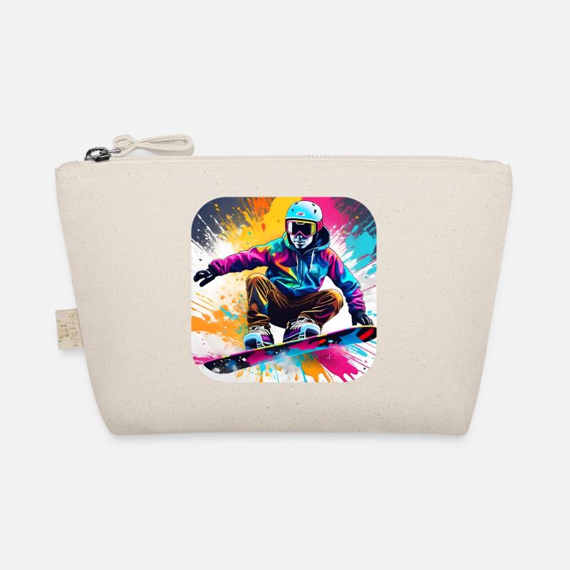 Cool snowboarder dans un style graffiti coloré Trousse biologique