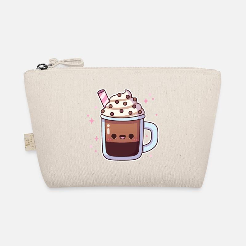 Süßer Eiskaffee mit Schlagsahne Bio-Täschchen