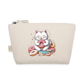 Cat Eating Donuts, Foodie Cat Humor - Organic Pouch - nature - Front
