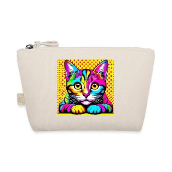 Chat Pop Art - Trousse biologique - nature - Devant