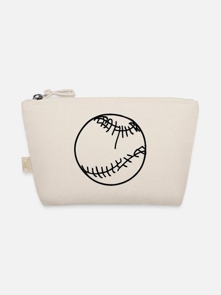 Baseball Ball - Bio-Täschchen - Natur - Vorne