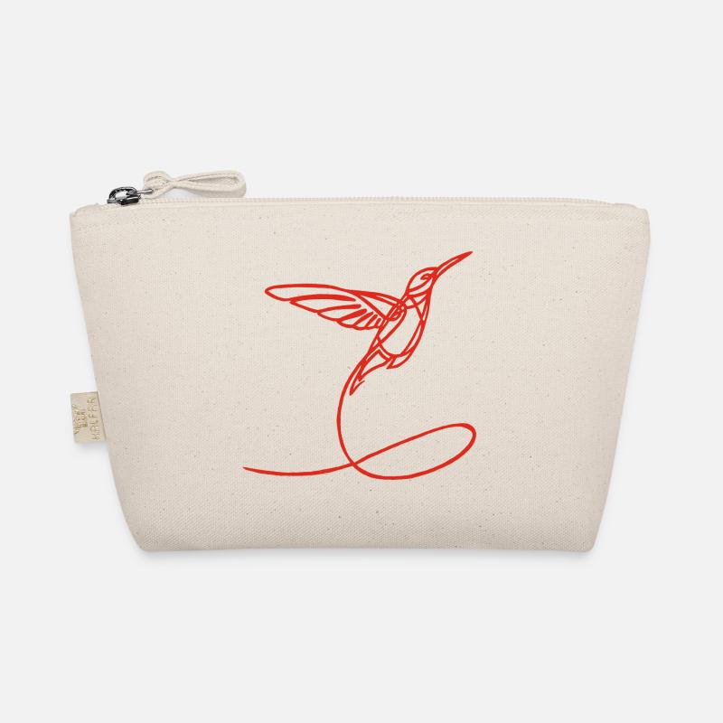 Red Strange Bird Organic Pouch