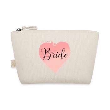 Team Bride Heart! Customisable - Organic Pouch - nature - Front