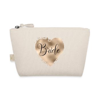Cœur de mariée de l’équipe ! Personnalisable - Trousse biologique - nature - Devant