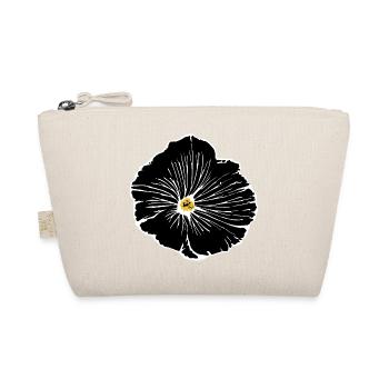Blume schwarz Blumen schwarz Blüte - Bio-Täschchen - Natur - Vorne