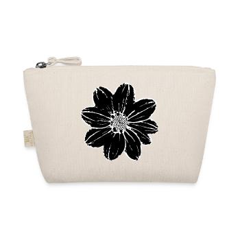 Blume schwarz Blumen schwarz Blüte - Bio-Täschchen - Natur - Vorne