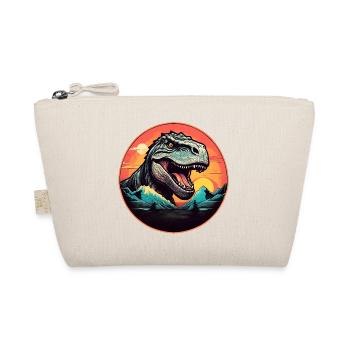 Tyrannosaurus Rex T-Rex in a colorful circle - Organic Pouch - nature - Front