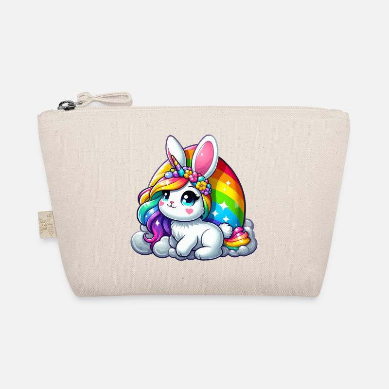 REGENBOGENFARBENER EINHORN - OSTERHASE Bio-Täschchen