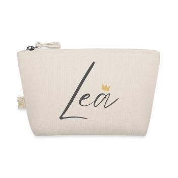 Princess Lea Crown Hemd – Name mit Buchstabe L - Bio-Täschchen - Natur - Vorne